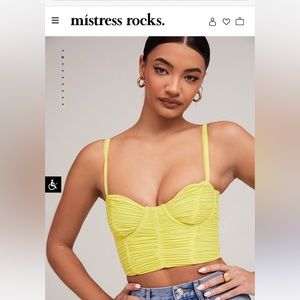 Mistress Rocks Ruched Cropped Corset